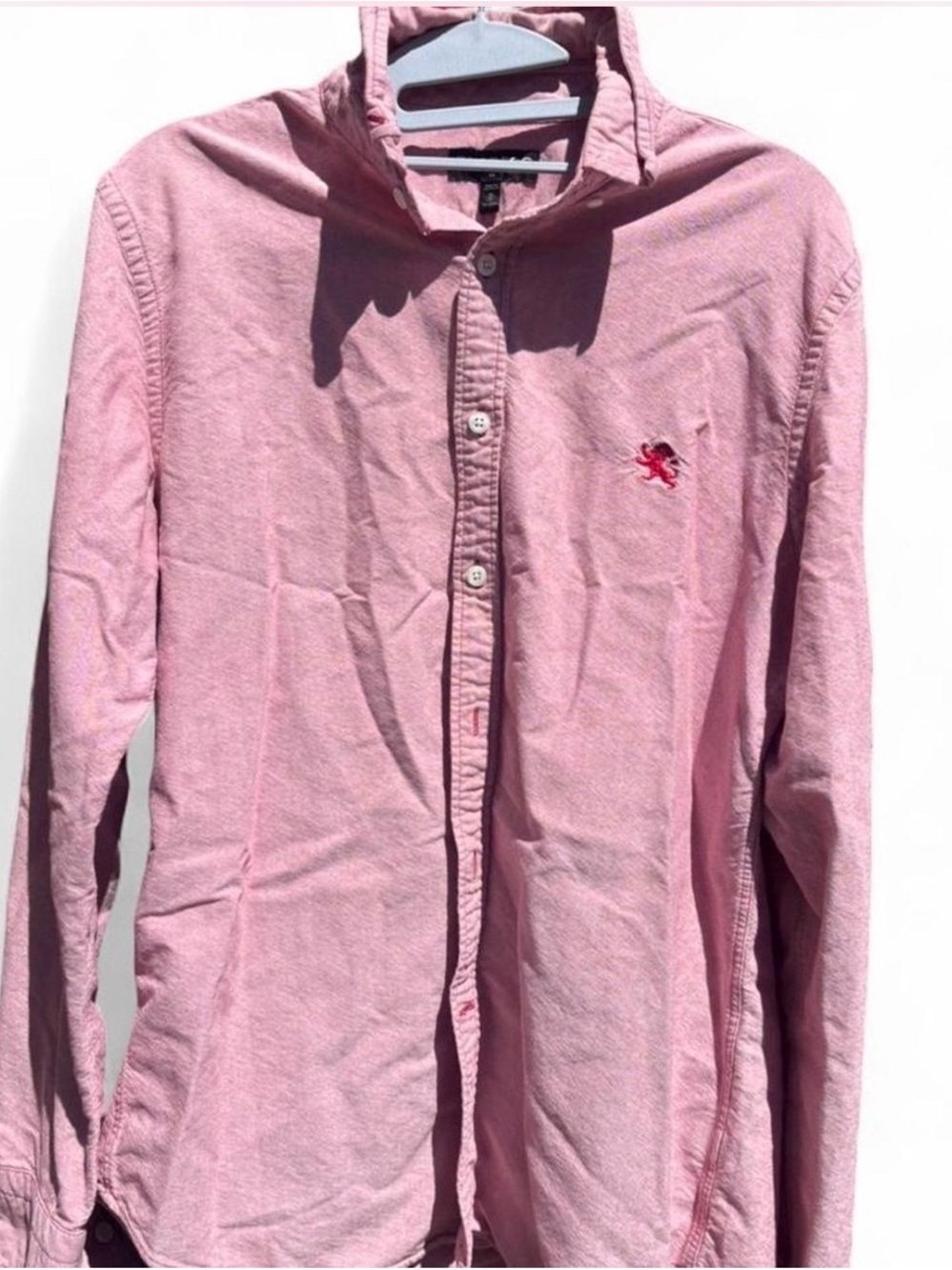 Express Men's Light Pink Button-Down Shirt
